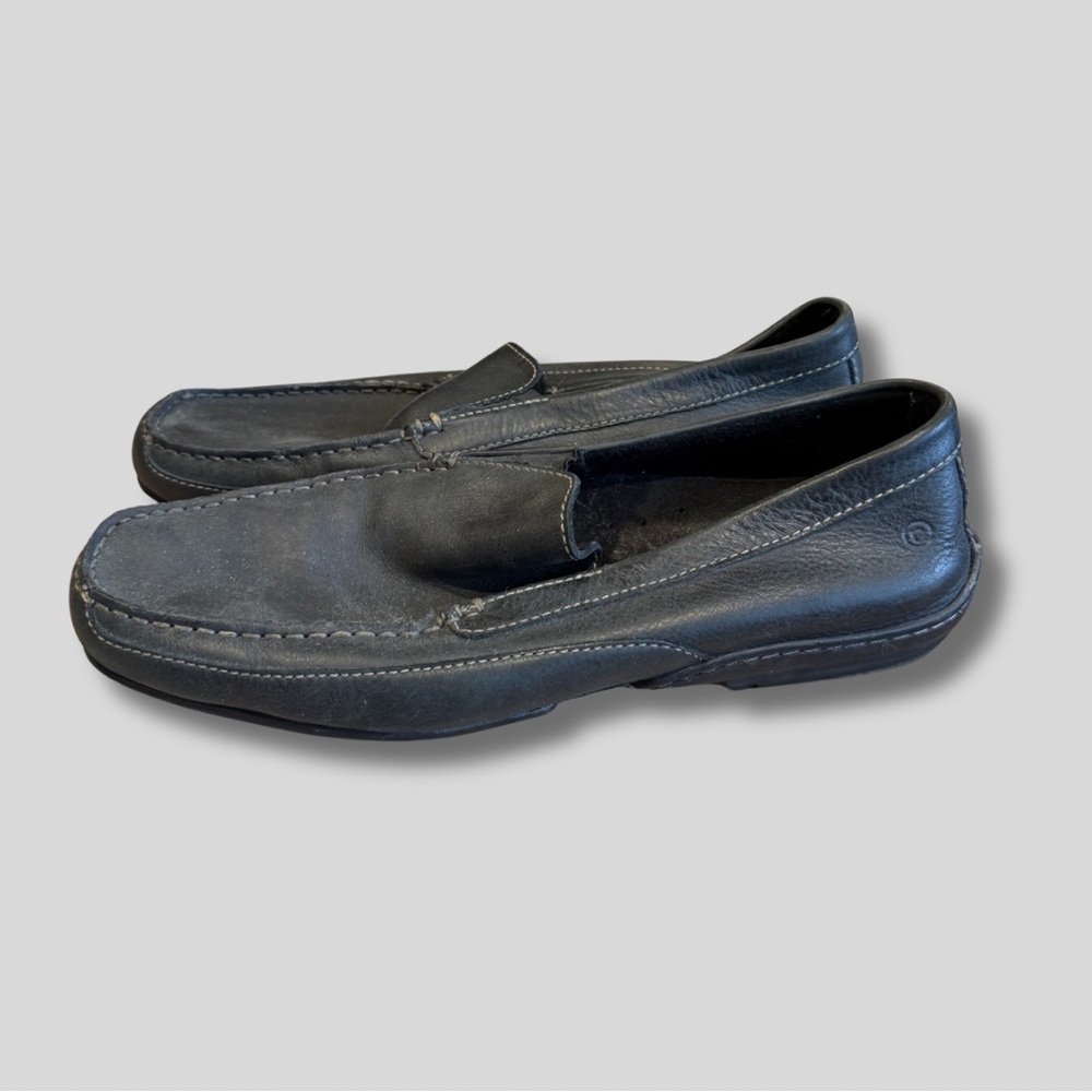 Rockport Men's Black Leather Slip On Loafers